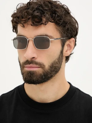 Montblanc okulary przeciwsłoneczne męskie kolor srebrny MB0441S