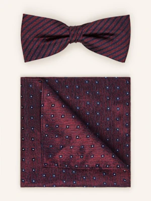 Monti Zestaw: Mucha I Poszetka Z Jedwabiu rot