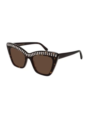 Montura havana/brillo brązowe okulary przeciwsłoneczne Stella McCartney