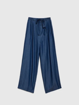 Spodnie lyocell niebieskie Moodo