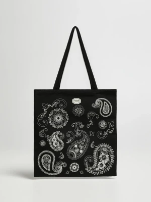 Torba shopper z nadrukiem czarna Moodo