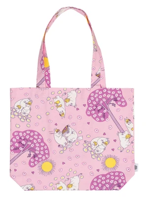 Moomin Shopper bag "Sweethearts" w kolorze jasnoróżowo-fioletowym - 36 x 44 cm rozmiar: onesize