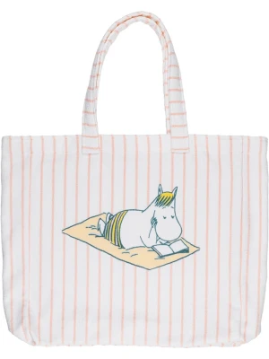 Moomin Torba plażowa w kolorze jasnoróżowo-białym - 42 x 44 cm rozmiar: onesize