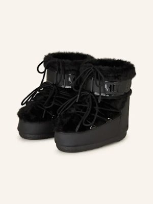 Moon Boot Botki Moon Icon Low Faux Fur schwarz