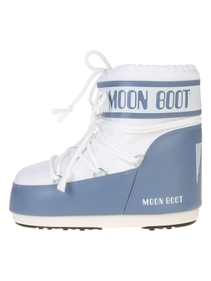 Moon Boot Botki zimowe "Icon Low" w kolorze biało-niebieskim rozmiar: 33-35