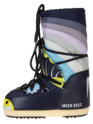 Moon Boot Botki zimowe "Icon" w kolorze granatowym ze wzorem rozmiar: 27-30