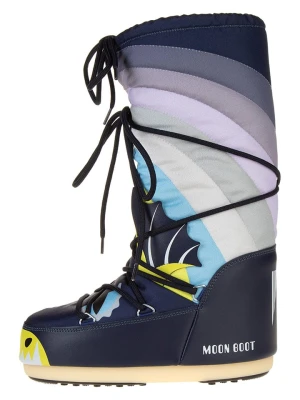 Moon Boot Botki zimowe "Icon" w kolorze granatowym ze wzorem rozmiar: 35-38