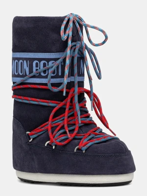 Moon Boot buty zimowe zamszowe dziecięce MB ICON SUEDE LACES
