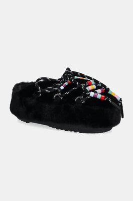 Moon Boot kapcie MB MULE FAUX FUR BEADS kolor czarny 80D1460250 N001