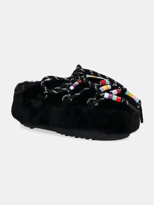 Moon Boot kapcie MB MULE FAUX FUR BEADS kolor czarny 80D1460250 N001