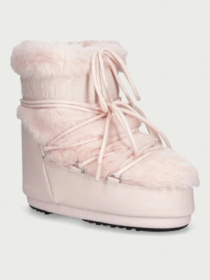 Moon Boot MB ICON LOW FAUX FUR śniegowce damskie różowy