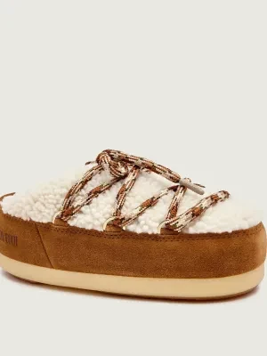 Moon Boot Ocieplane mule EVX |zamsz |z dodatkiem wełny | shearling