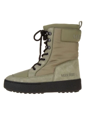 Moon Boot Skórzane botki "Ltrack Combat" w kolorze khaki rozmiar: 36