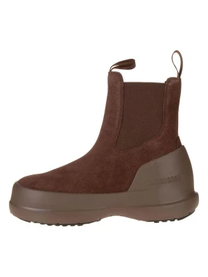 Moon Boot Skórzane botki "Luna Chelsea Suede" w kolorze jasnobrązowym rozmiar: 40