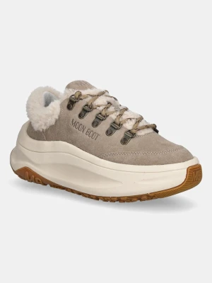 Moon Boot sneakersy zamszowe MB MOON247 CITY SHEARLING beżowy