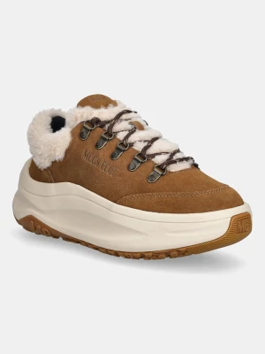 Moon Boot sneakersy zamszowe MB MOON247 CITY SHEARLING brązowy