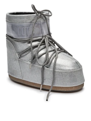 Moon Boot Śniegowce Classic Low Glitter srebrny