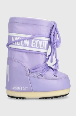 Moon Boot śniegowce dziecięce kolor fioletowy
