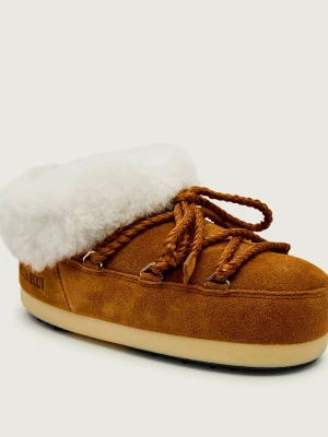 Moon Boot Śniegowce EVX | shearling | zamsz brązowy