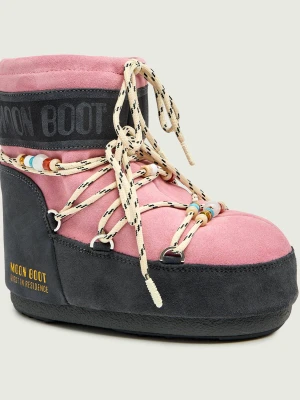 Moon Boot Śniegowce ICON LOW SUEDE BEADS | Moon Boot X Guest in Residence | zamsz