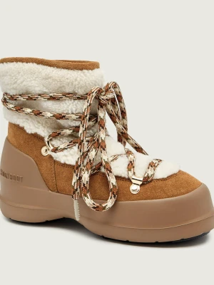 Moon Boot Śniegowce LUNA SHEARLING | zamsz brązowy