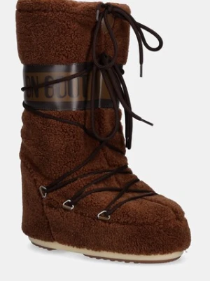 Moon Boot śniegowce MB ICON FLEECE kolor brązowy 80D1403080 M004