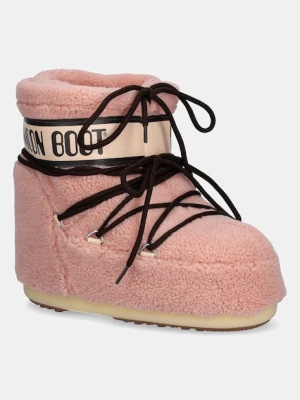 Moon Boot śniegowce MB ICON LOW FLEECE kolor różowy 80D1409700 J001