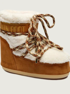 Moon Boot Śniegowce MB Icon Low | shearling | zamsz brązowy