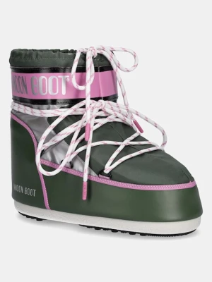 Moon Boot śniegowce MB ICON LOW SPACE RACING kolor zielony 80D1409650 GH01
