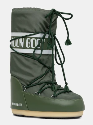 Moon Boot śniegowce MB ICON NYLON kolor zielony 80D1400440 G016