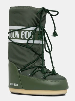 Moon Boot śniegowce MB ICON NYLON kolor zielony 80D1400440 G016
