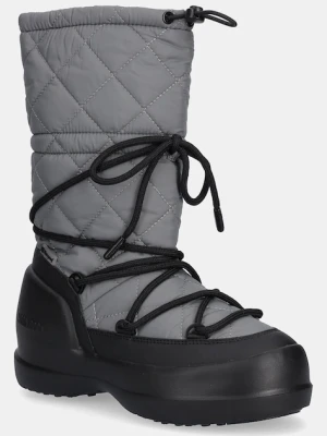 Moon Boot śniegowce MB MEZZALUNA QUILTED HIGH BOOT WP kolor szary 80D2500080 H006