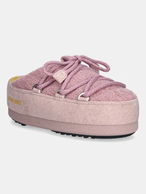 Moon Boot śniegowce MB X GIR EVX MULE KNIT kolor różowy 80D1470140-J038