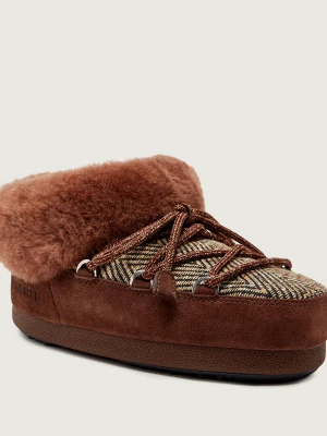 Moon Boot Śniegowce MOON BOOT X GUEST IN RESIDENCE EVX | shearling | zamsz brązowy
