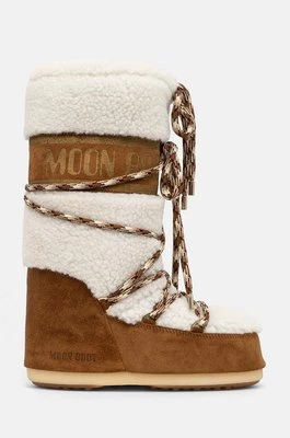 Moon Boot śniegowce zamszowe MB ICON SHEARLING kolor brązowy 80D1402610 MA03