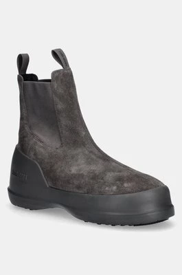 Moon Boot śniegowce zamszowe MB LUNA CHELSEA SUEDE kolor szary 80D2480050 H005