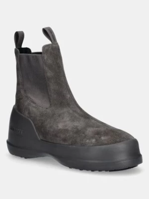 Moon Boot śniegowce zamszowe MB LUNA CHELSEA SUEDE kolor szary 80D2480050 H005