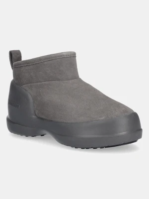 Moon Boot śniegowce zamszowe MB MEZZALUNA LOW BOOT SUEDE kolor szary 80D2500070 H005