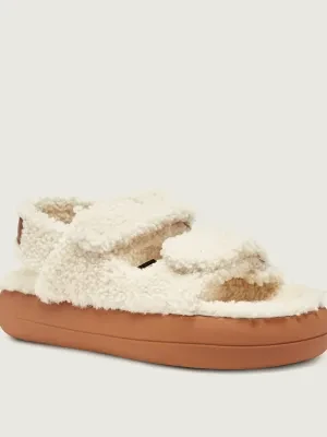 Moon Boot Wełniane sandały | shearling