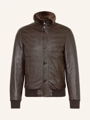 Moorer Kurtka Skórzana braun