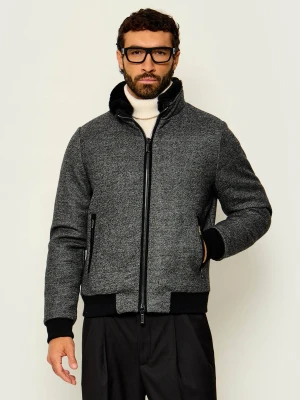 MooRER Puchowa kurtka bomber Bellati | Regular Fit | z dodatkiem wełny i kaszmiru szary