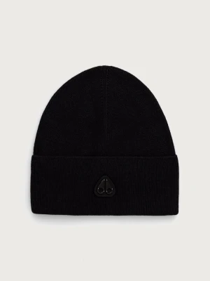 MOOSE KNUCKLES czapka beanie męska z dodatkiem wełny czarny