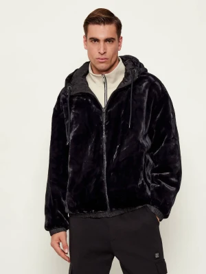 Moose Knuckles Dwustronna kurtka BORDEN MONO BUNNY | Loose fit czarny