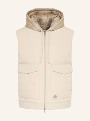 Moose Knuckles Kamizelka Puchowa Brixton Z Odpinanym Kapturem beige