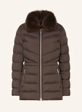 Moose Knuckles Kurtka Puchowa Belle Cote Z Odpinanym Sztucznym Futrem braun