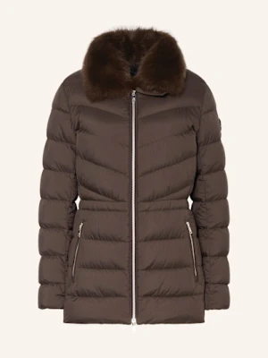 Moose Knuckles Kurtka Puchowa Belle Cote Z Odpinanym Sztucznym Futrem braun