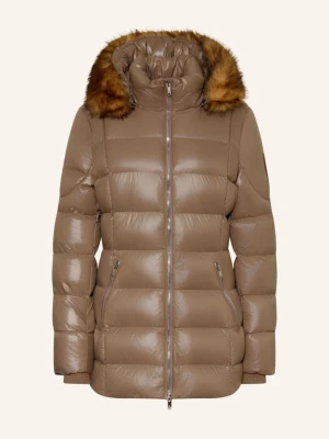 Moose Knuckles Kurtka Puchowa Celestia Z Sztucznym Futerkiem I Odpinanym Kapturem beige