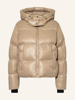 Moose Knuckles Kurtka Puchowa Moonstone Z Odpinanym Kapturem braun