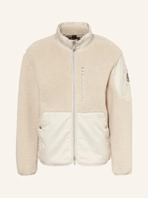Moose Knuckles Kurtka Z Pluszowego Materiału Z Mieszanki Materiałów weiss