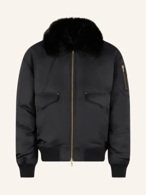 Moose Knuckles Kurtka Z Sztucznym Futrem schwarz